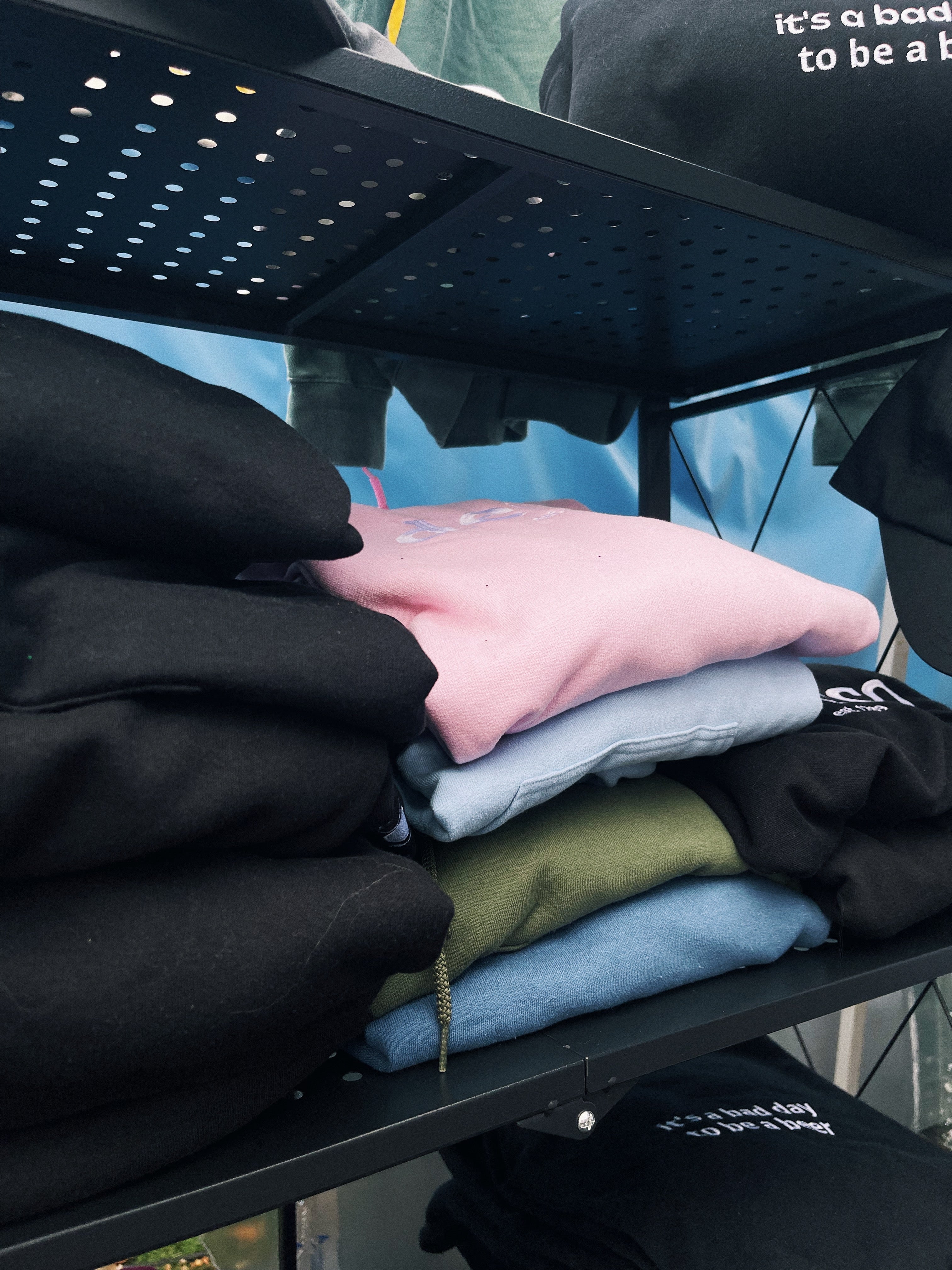 young girl eating fake burgers